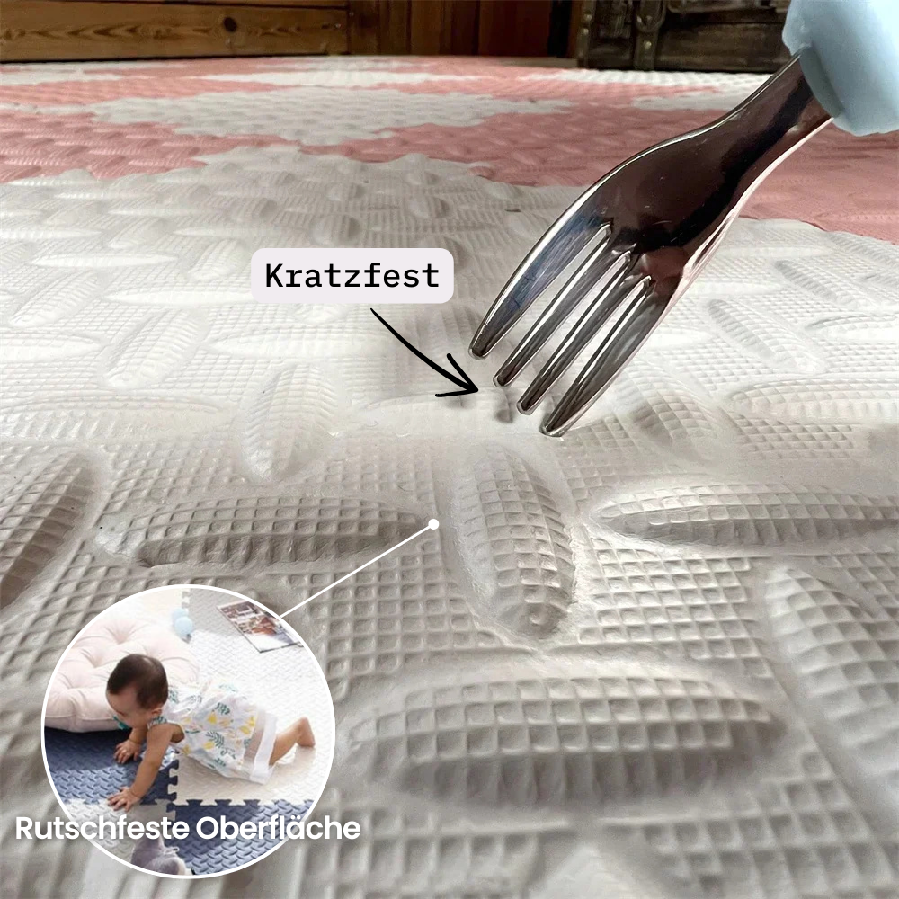 SpeelZacht Baby Speelmat – 12-Delige Zachte Kruipmat voor Veilig Spelen & Ontdekken