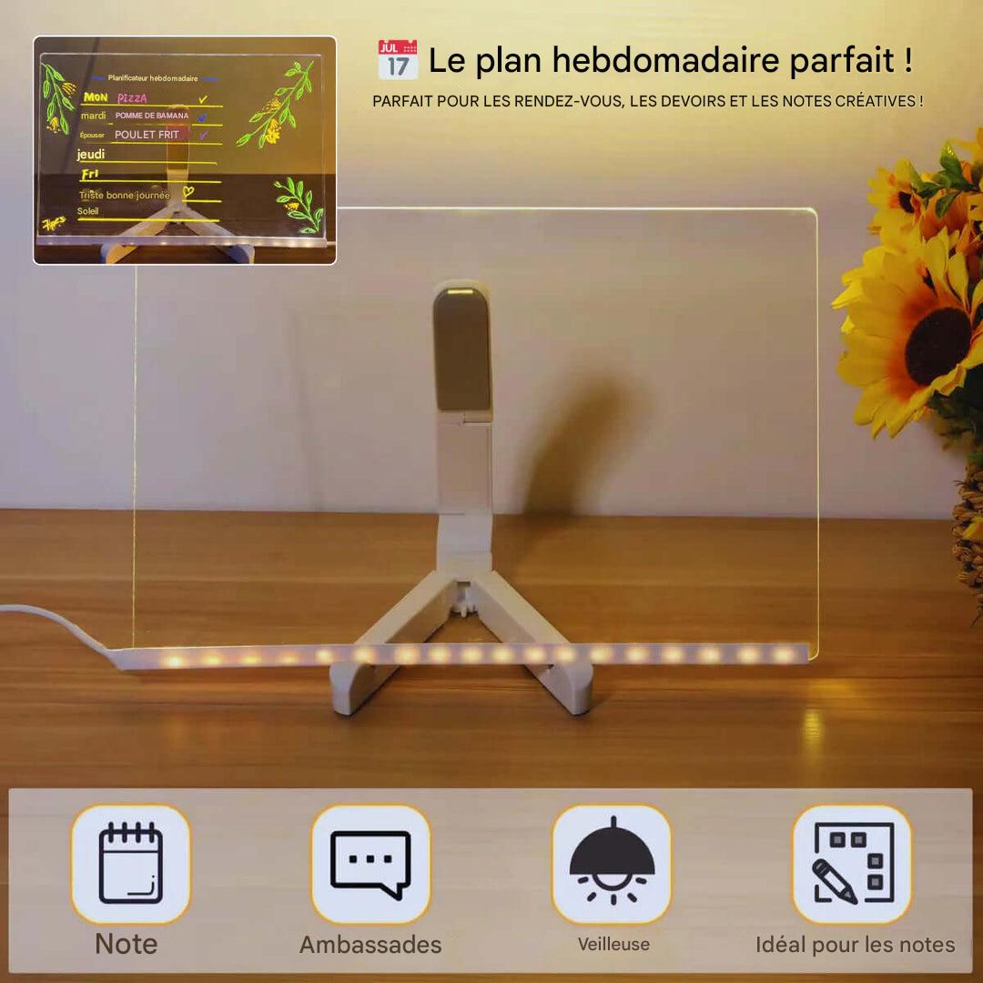 Kiddli LED Tekenbord – Herbruikbaar Schrijfbord met Lichtpen