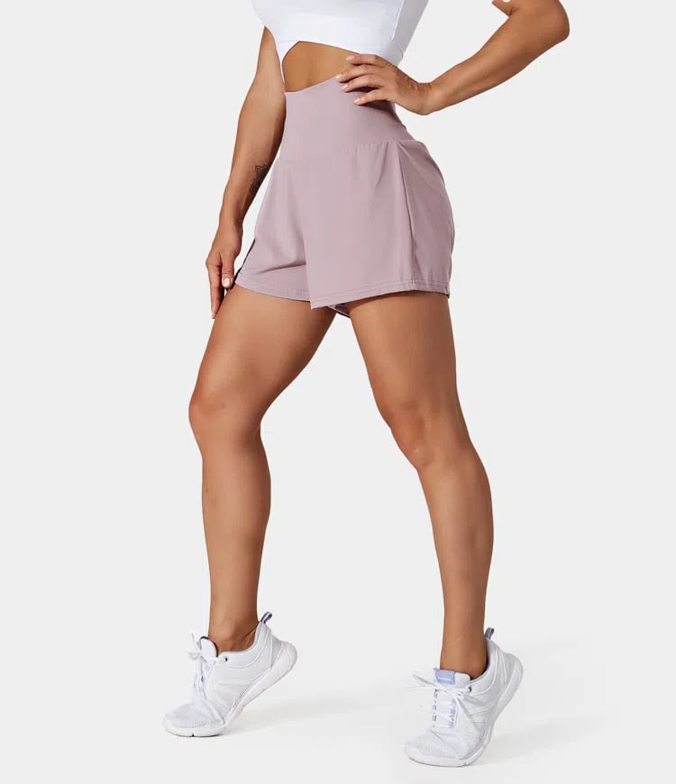 Dames Sportshort met Hoge Taille en Binnenbroek – De Beweegvrije Active Fit