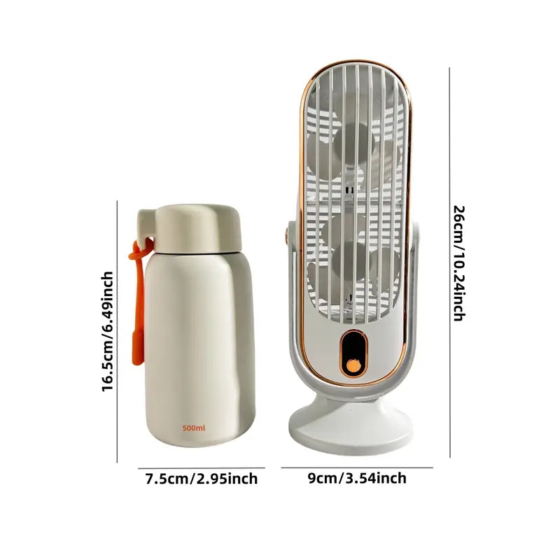 Draagbare Mini Airconditioner met USB-oplading – 5 Snelheden & 720° Rotatie