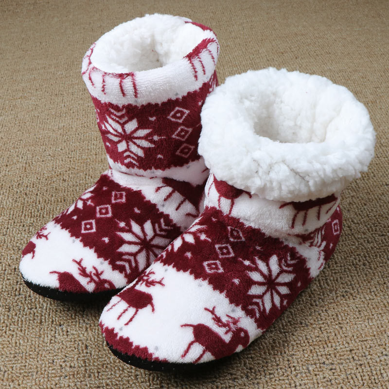 Warme Kerst Huissloffen van Koraal Fleece