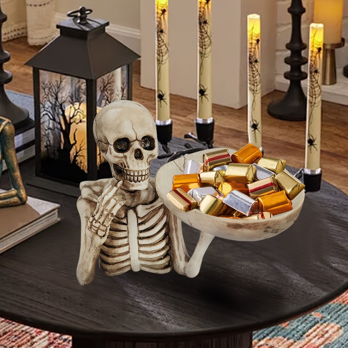 GhoulBowl Schedel Kom – Resin Halloween Snoepschaal en Gotische Decoratie
