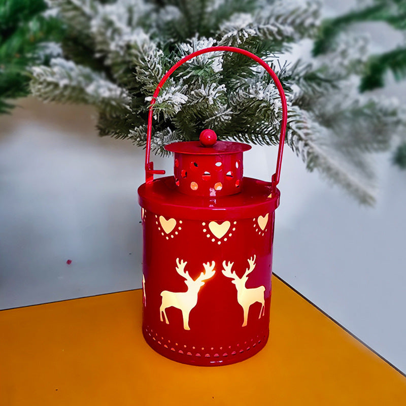 Elektronische Kerstkaars met Flikkerend LED Licht – Decoratieve IJzeren Kandelaar voor Binnen