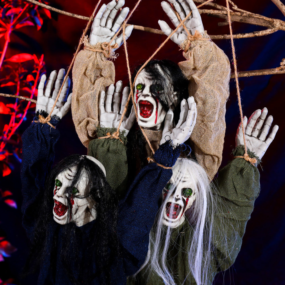 Halloween Hangdecoratie – Griezelige Spookgeest met Bloedvlekken