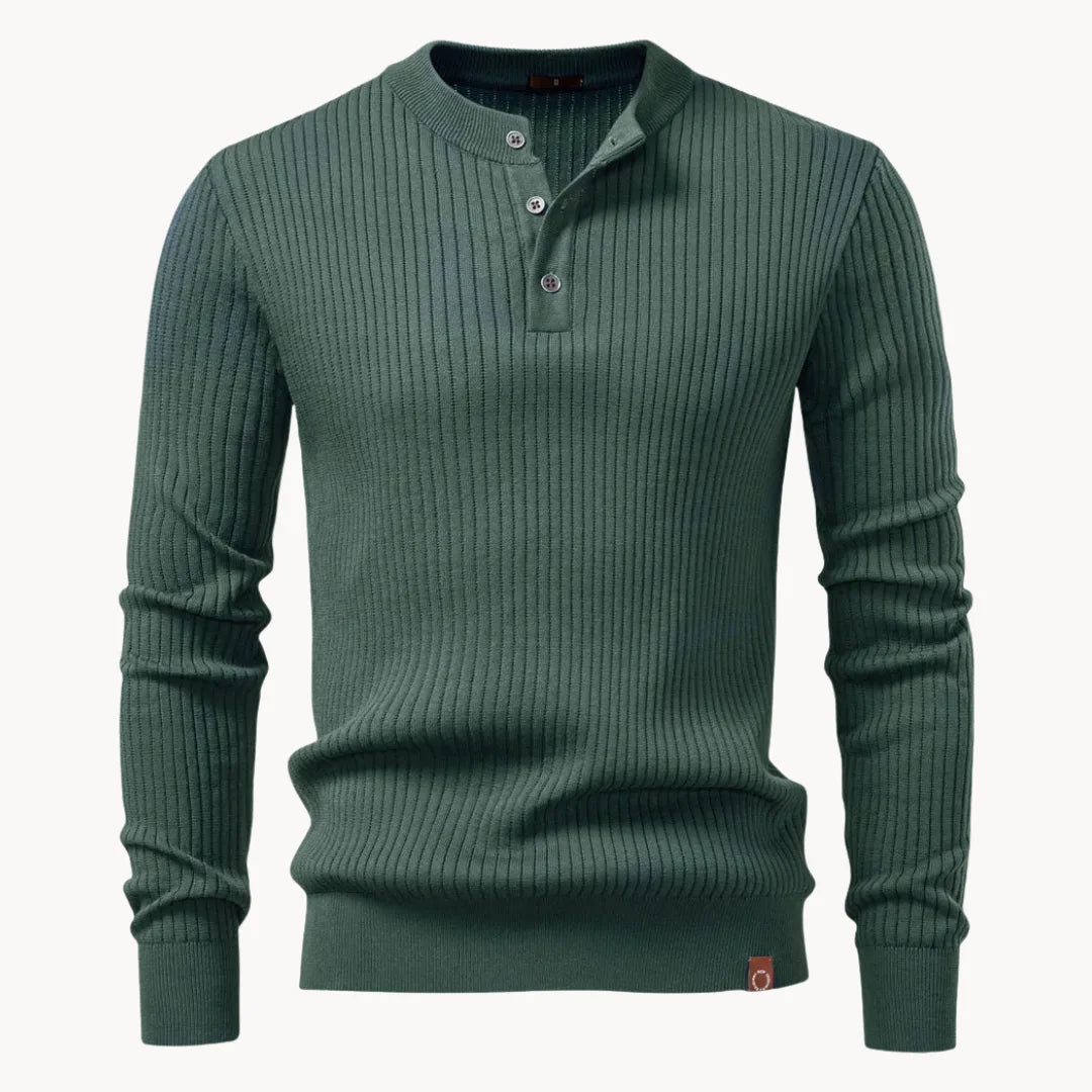 Getailleerde Heren Trui met Knoopsluiting - Comfortabel Dagelijks Wear