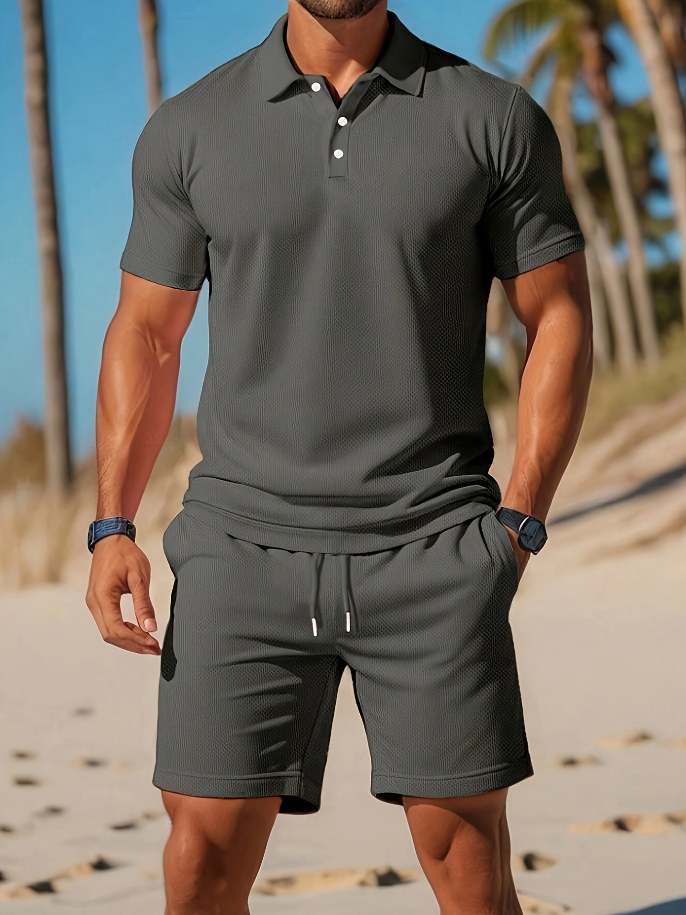SummerFlex Zomerset met Polo en Short in Ademend Structuurdesign