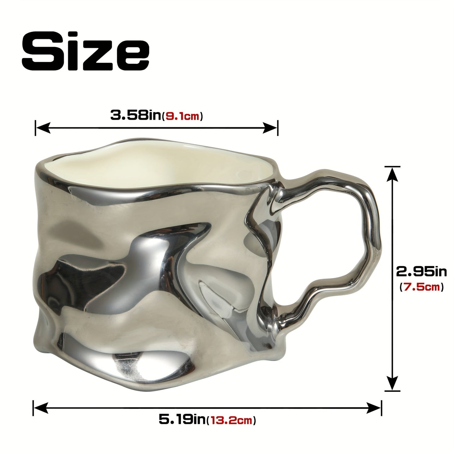 CreArt Mok – Handgemaakte Keramische Koffiemok met Uniek Gekreukeld Design