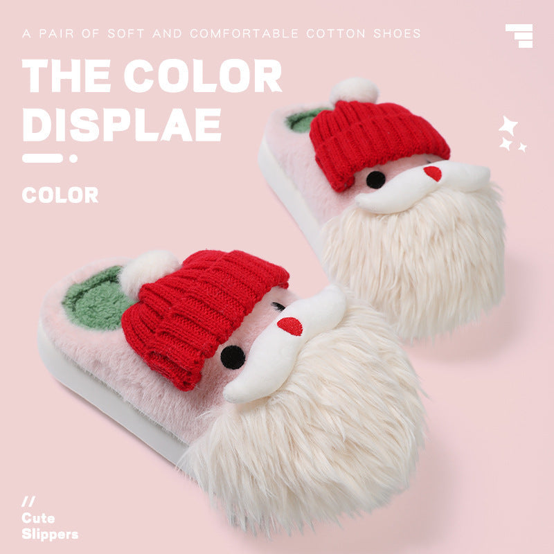 Warme Kerstpantoffels met Kerstman Ontwerp