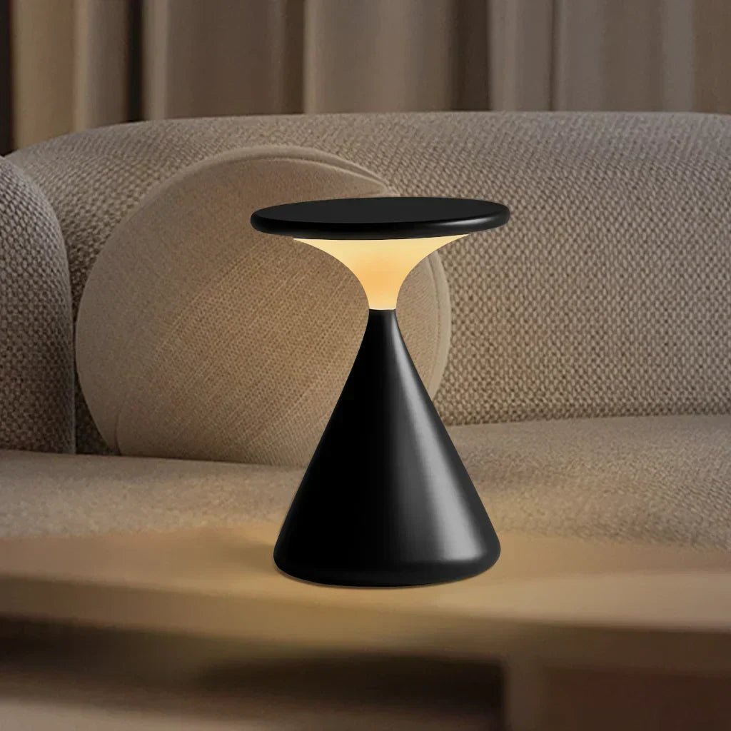 Draadloze Tafellamp met Dimbare LED – Zandloperdesign