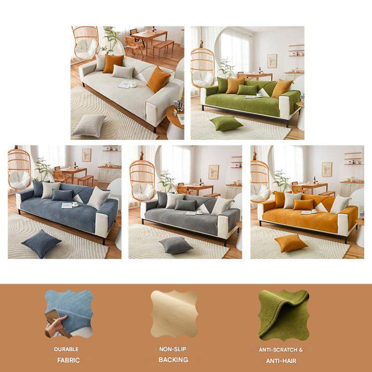 Luxe SofaSafe Chenille Bankbeschermer met Antislip & Visgraatdesign
