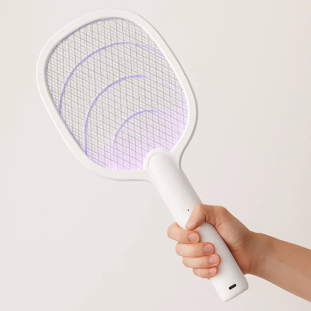 Oplaadbare 2-in-1 Elektrische Vliegenmepper en Insectenverdelger – 2500V Zonder Chemicaliën
