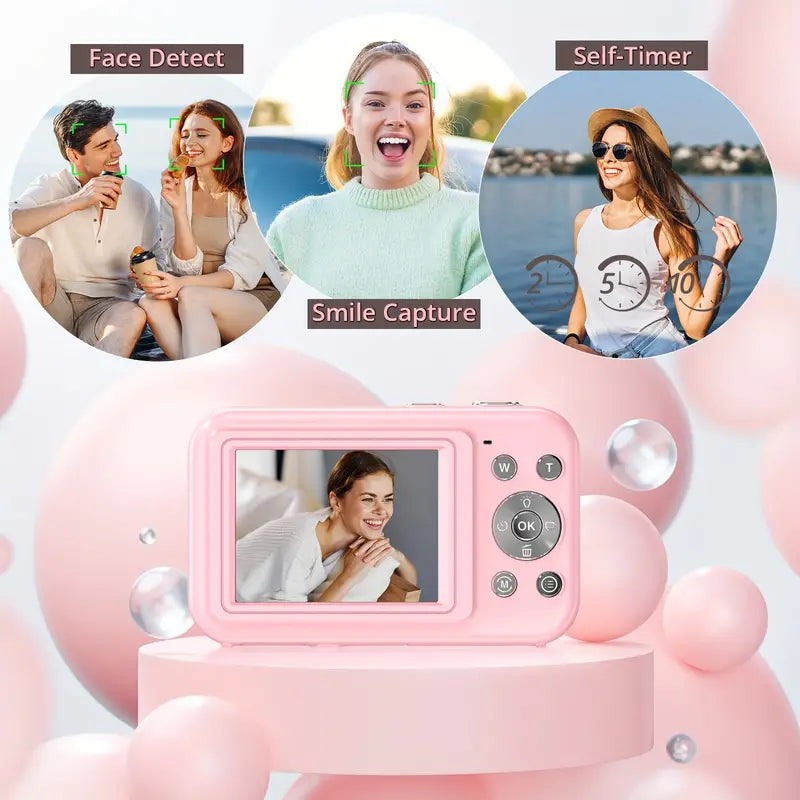 Retrosnap Vintage Digitale Camera – 1080p Video & Hoge Resolutie Foto's – Compact & Lichtgewicht – Retro Ontwerp