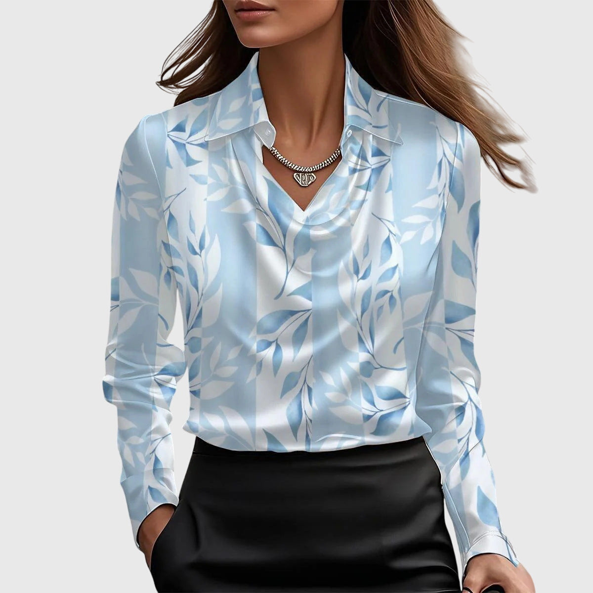 Sylvie Damesblouse – Elegante Glans en Comfortabele Pasvorm