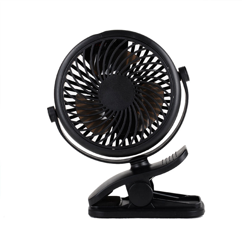 Draagbare Klemventilator met 360° Rotatie – USB & Oplaadbare Batterij