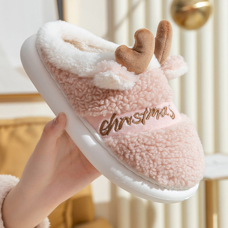 Warme Antler Kerstpantoffels voor Dames en Heren