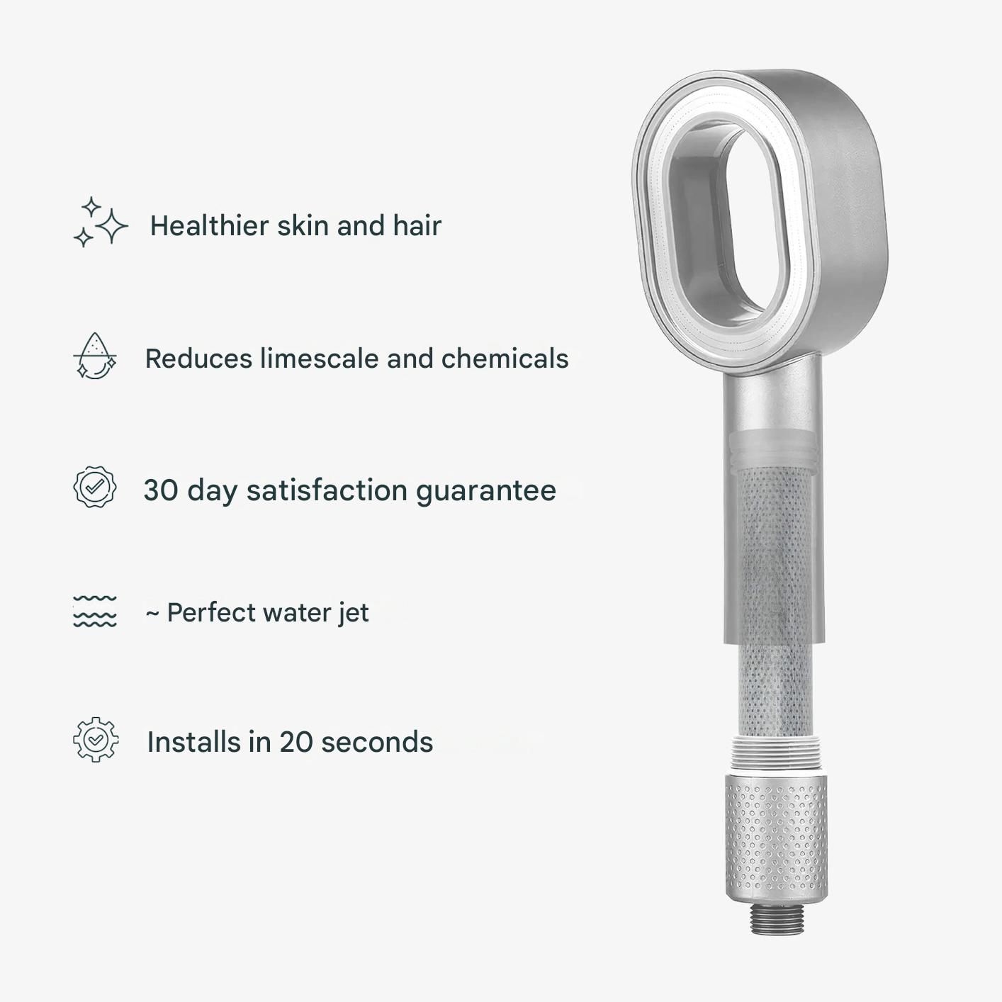 ClearShower Filter Douchekop – Tegen Kalk, PFAS en Zware Metalen