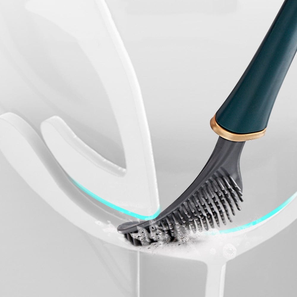Hygiënische Siliconen Toiletborstel met Wandhouder en Sneldrogend Design