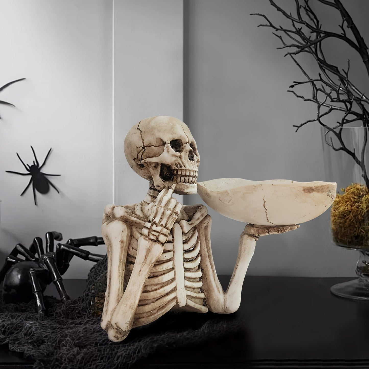 GhoulBowl Schedel Kom – Resin Halloween Snoepschaal en Gotische Decoratie