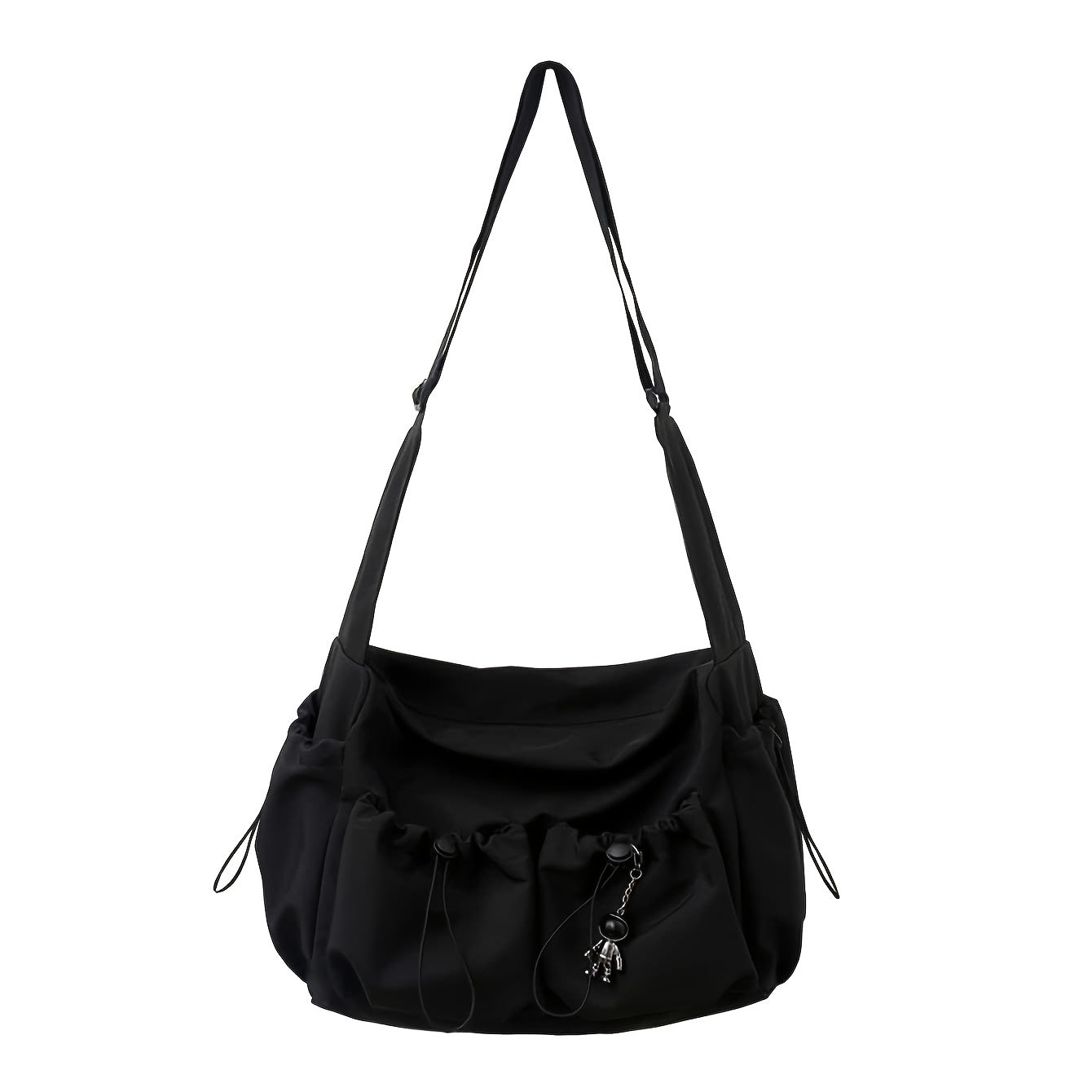 UrbanLiner Nylon Messengerbag – Zwarte Schoudertas met Ritssluiting voor Dagelijks Gebruik