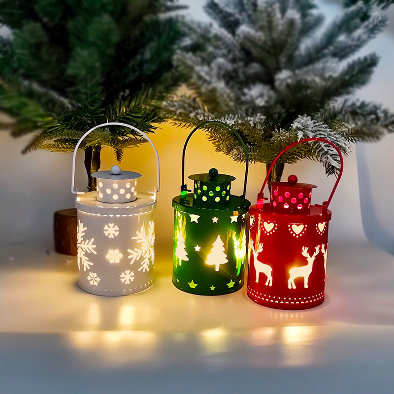 Elektronische Kerstkaars met Flikkerend LED Licht – Decoratieve IJzeren Kandelaar voor Binnen