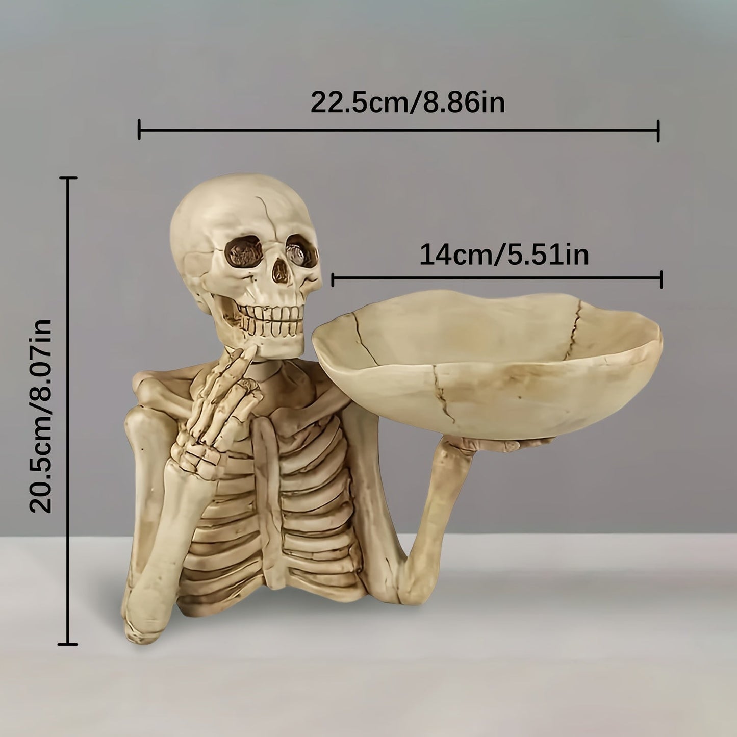 GhoulBowl Schedel Kom – Resin Halloween Snoepschaal en Gotische Decoratie