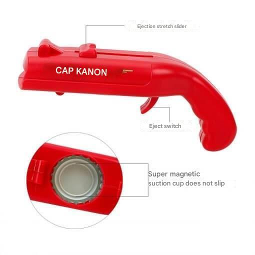 Dop-schietende Flessenopener "BlastCap" – Tot 16 meter bereik