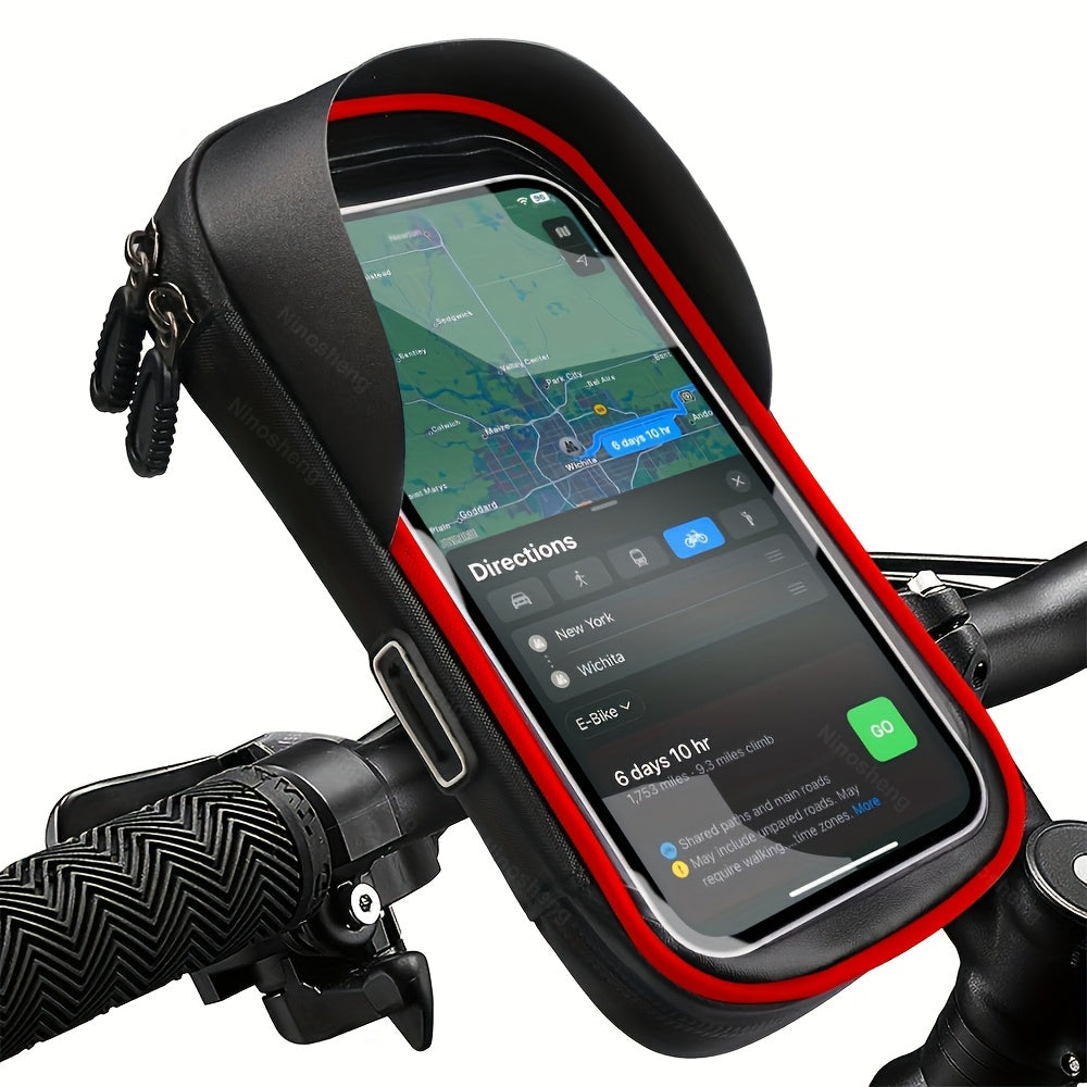 Waterdichte Telefoonhouder voor Fiets en Motor – 360° Draaibaar en Geschikt voor 4,5–6,4 inch