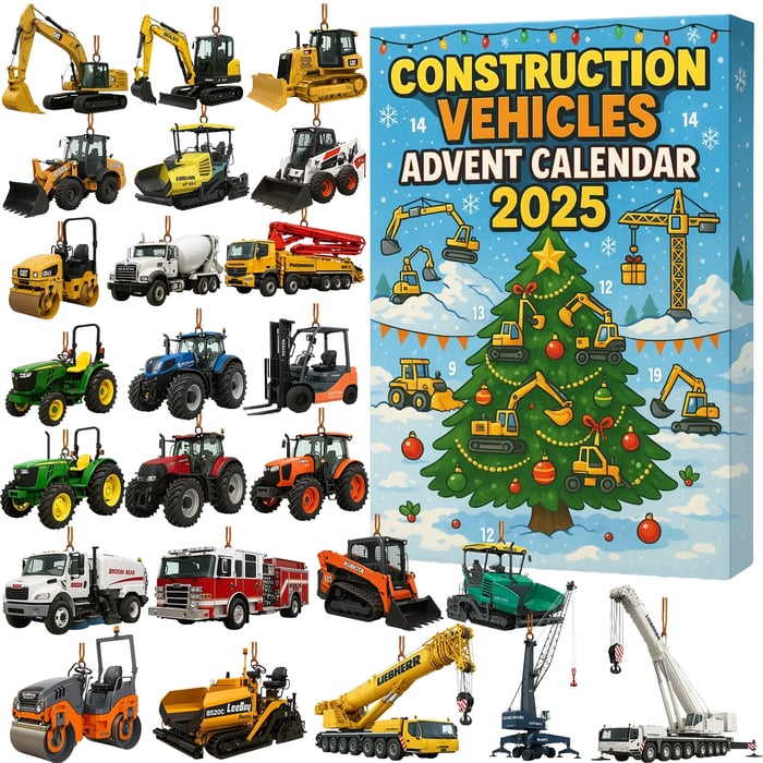 Bouwvoertuigen Adventskalender 2025 – 24 dagen miniatuur bouwplezier voor kinderen