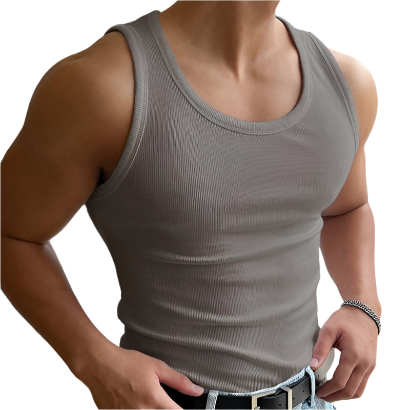 Monde Heren Tanktop – Ademend Polyester – Skinny Fit – Zomer Casual