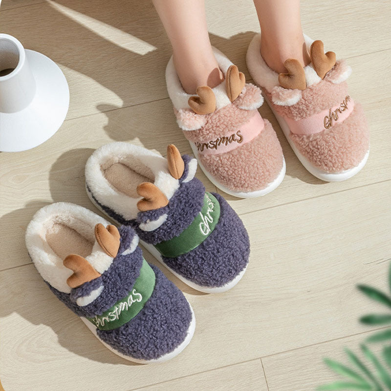 Warme Antler Kerstpantoffels voor Dames en Heren