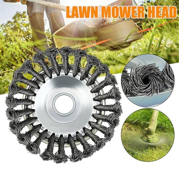 SteelTwist Onkruidborstel – 360° Trimmerblad van Gevlochten Staal (15 cm)