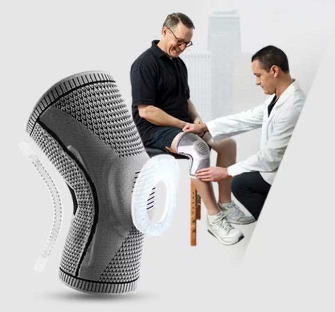 FlexiKnee Compressiebrace – Ondersteunende Kniebrace bij Pijn, Zwelling & Stijfheid