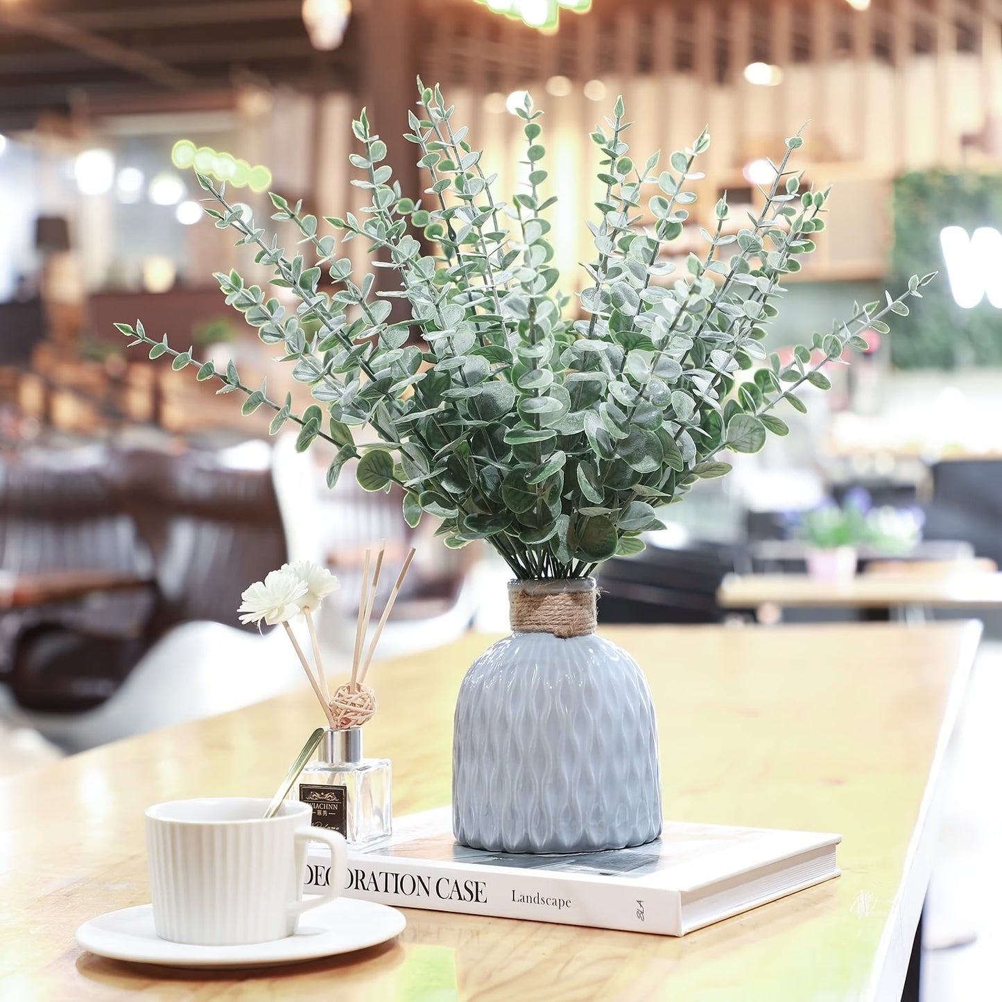 LenteEuca Kunst Eucalyptus – Decoratief Tafelstuk voor Beterschap of Chanoeka