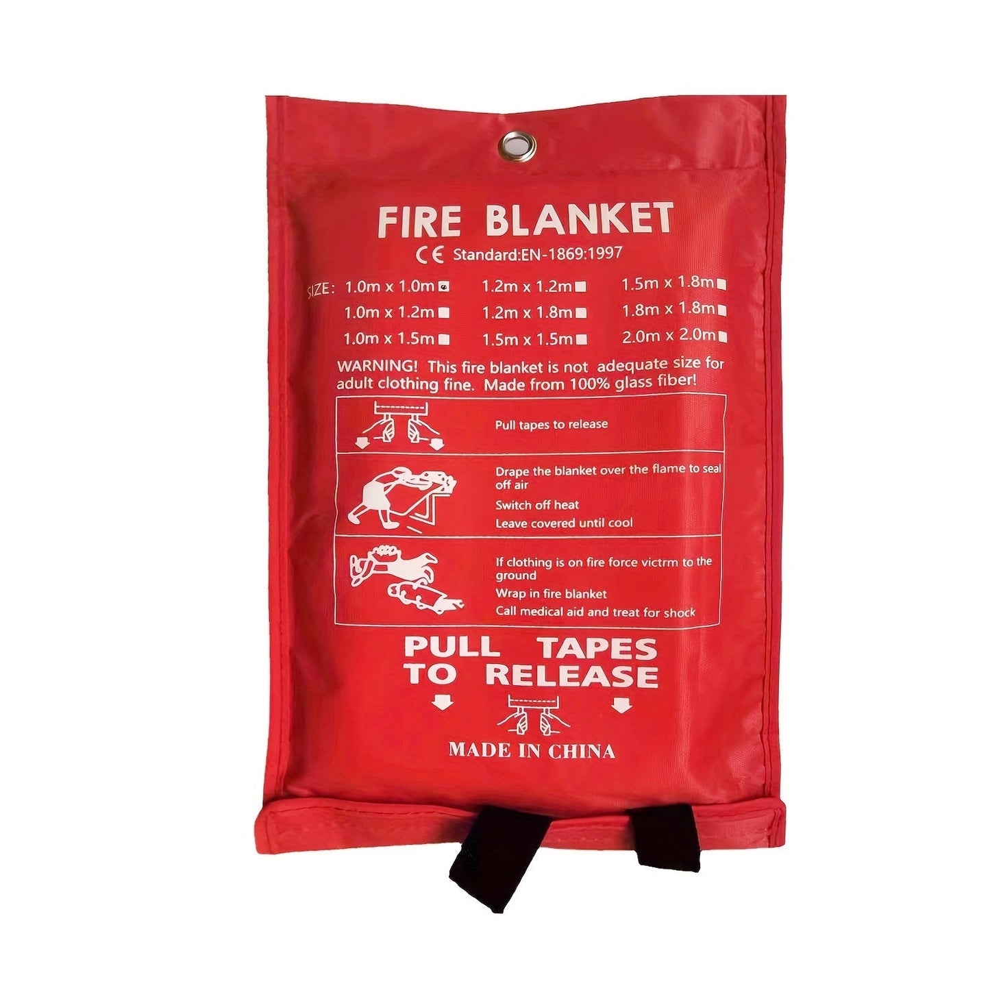Brandveilig Glasvezel Branddeken – Compact Veiligheidsdeken voor Huis, Keuken en Auto