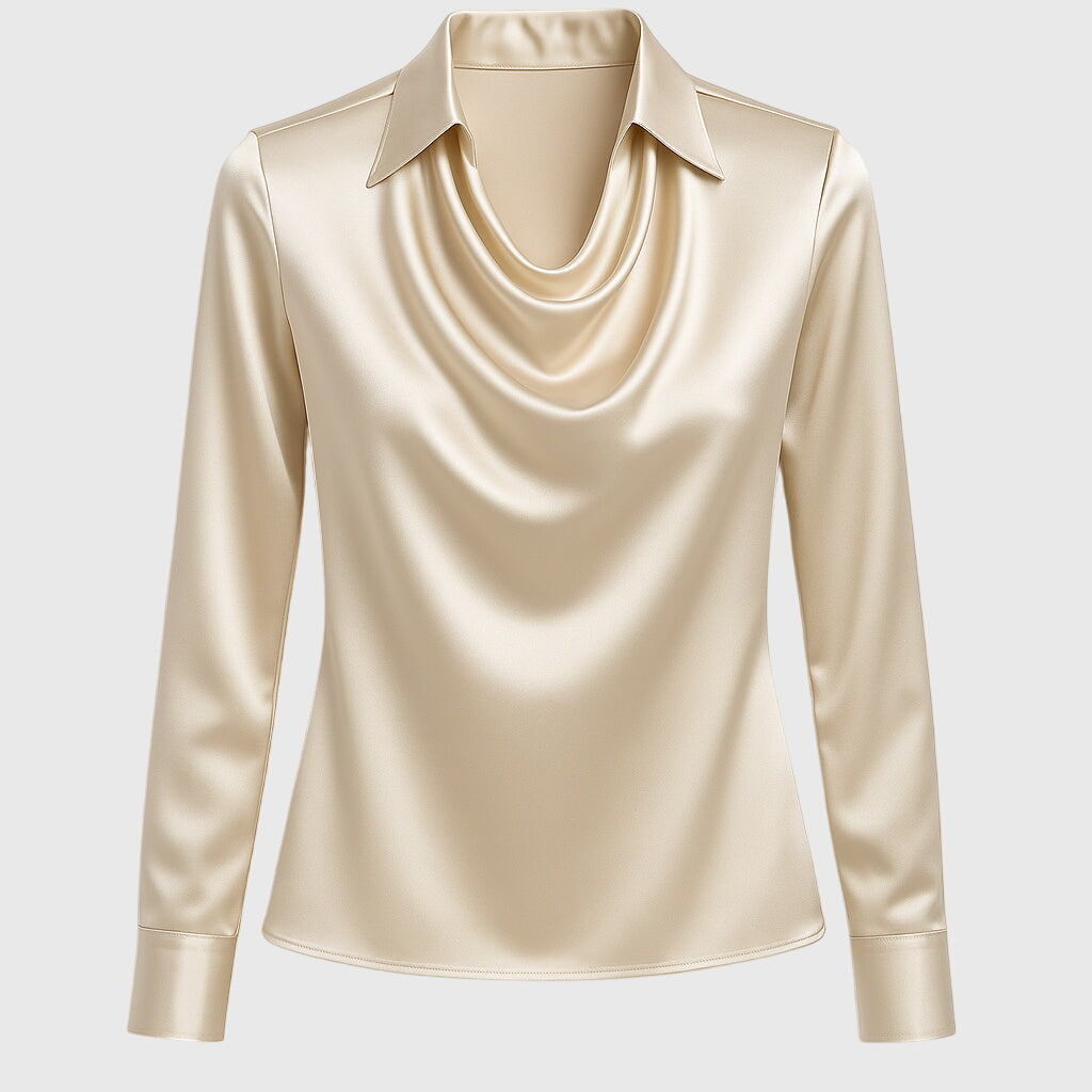 Sylvie Damesblouse – Elegante Glans en Comfortabele Pasvorm