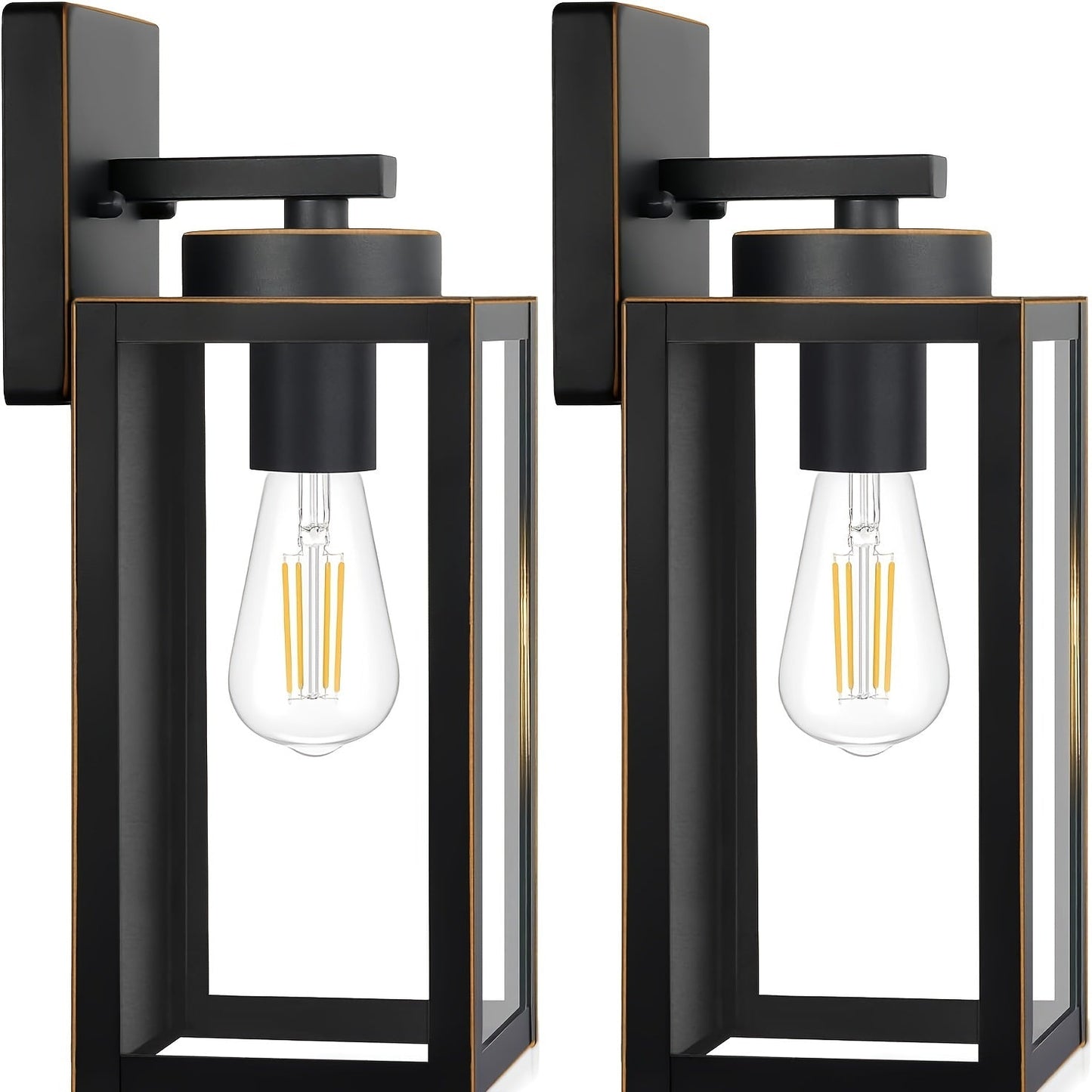 Buitenwandlamp Set – Moderne Metalen Lantaarn