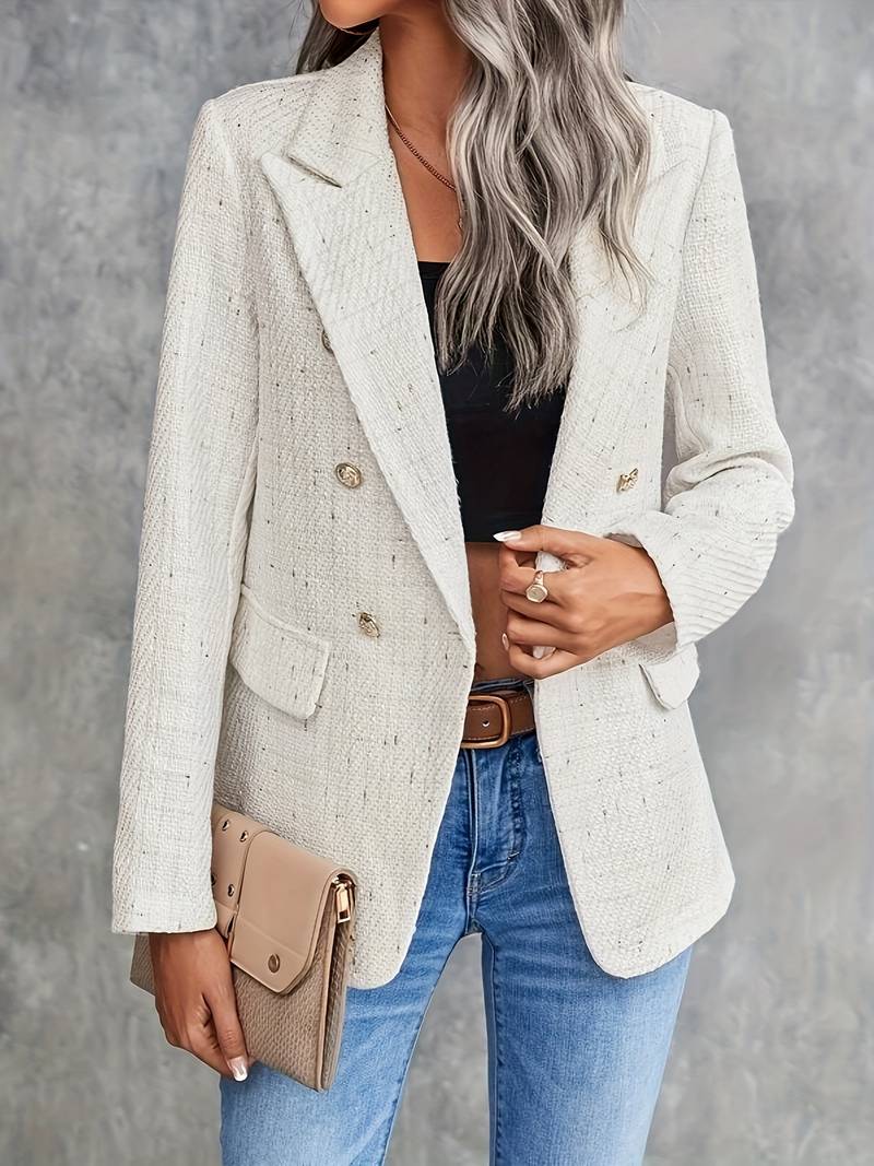 Tweed Blazer Eleganzia – Chique Damesblazer voor Business en Casual Look