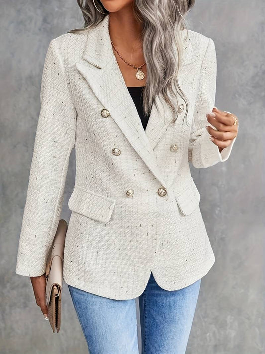 Tweed Blazer Eleganzia – Chique Damesblazer voor Business en Casual Look