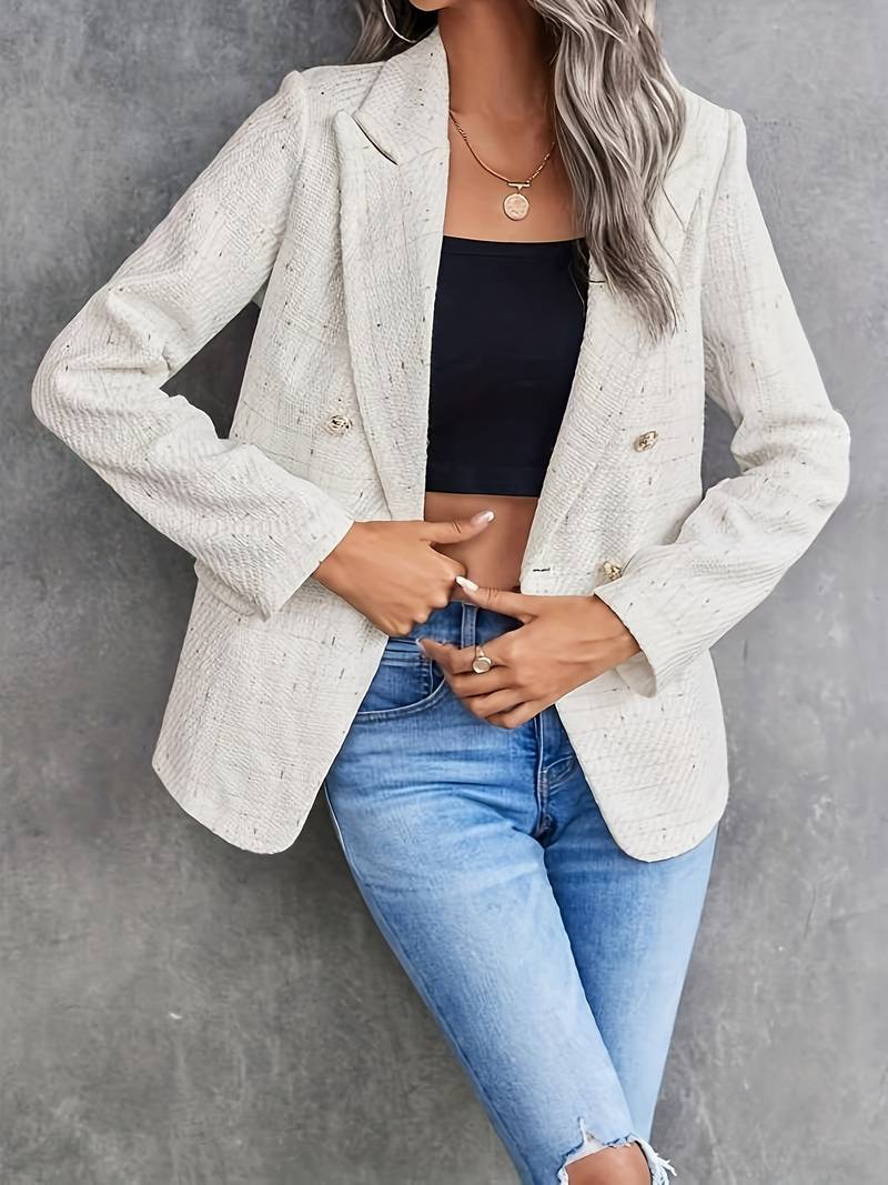 Tweed Blazer Eleganzia – Chique Damesblazer voor Business en Casual Look