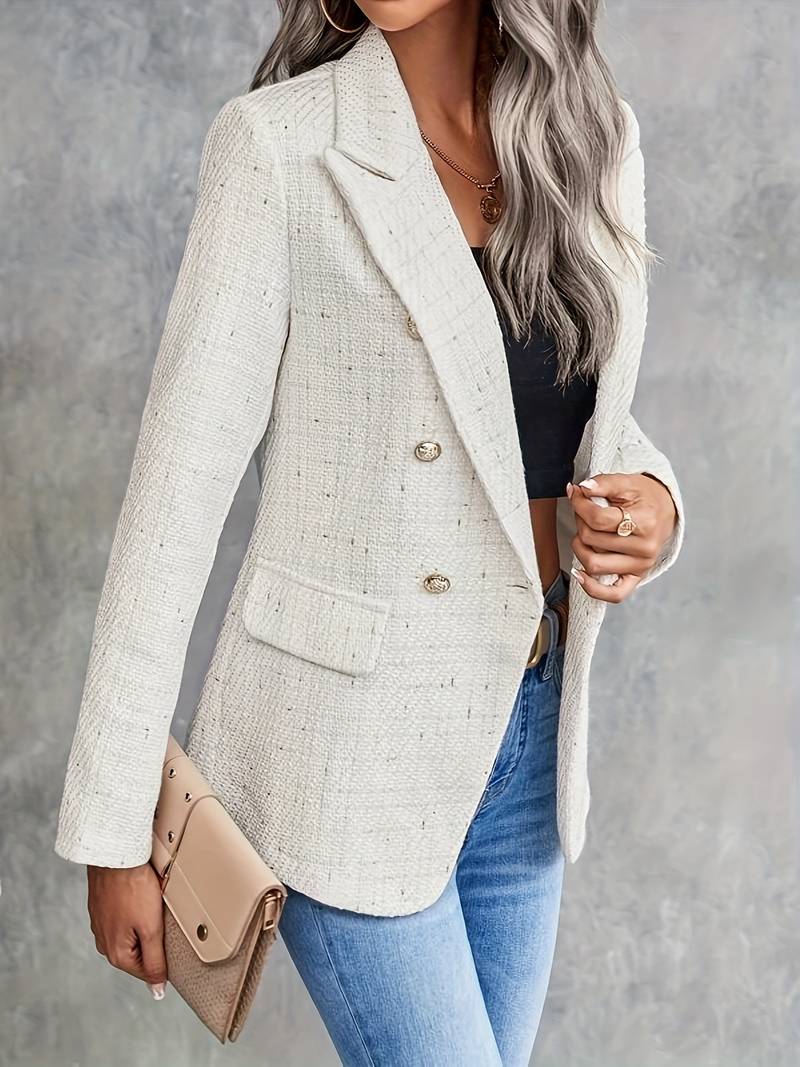 Tweed Blazer Eleganzia – Chique Damesblazer voor Business en Casual Look