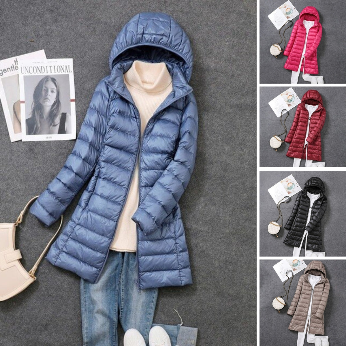 Premium Winterdonsjas met Afneembare Capuchon voor Dames