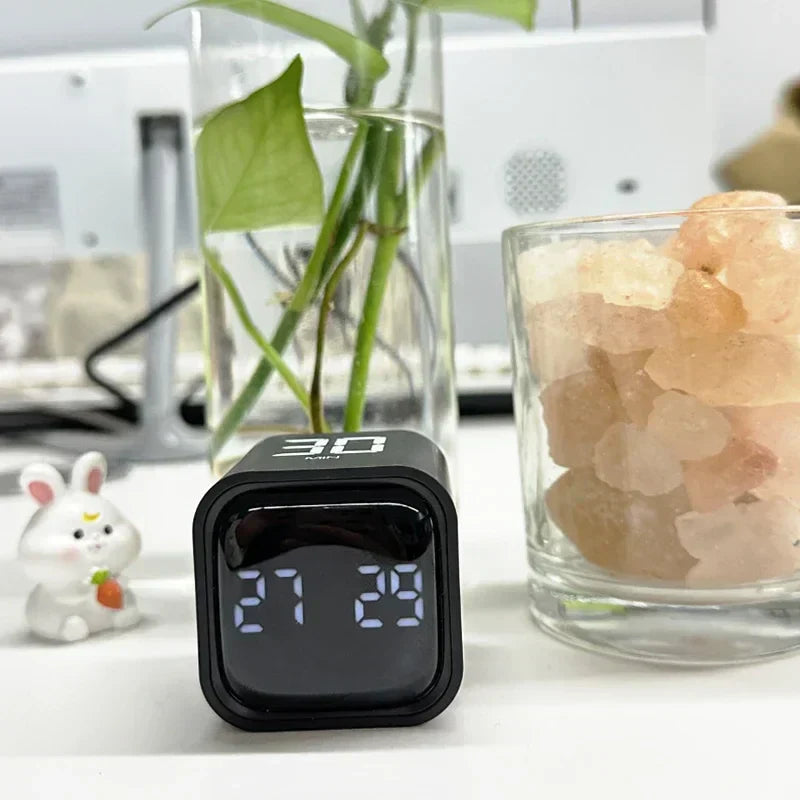 Tijdkubus SlimTimer – Draagbare LED Dobbelsteentimer met Bewegingssensor