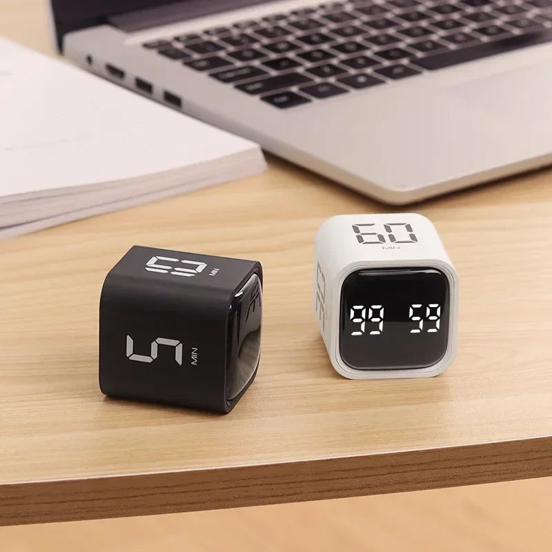 Tijdkubus SlimTimer – Draagbare LED Dobbelsteentimer met Bewegingssensor