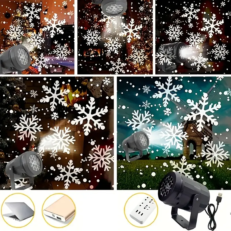Magische Sneeuwvlokken Kerstprojector – LED lichtshow voor binnen en buiten