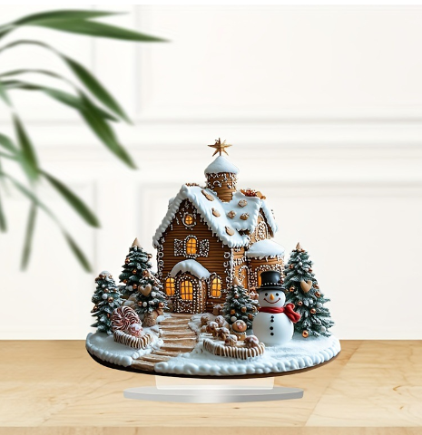 Stralend Peperkoekhuisje – Charmante kerst tafeldecoratie met verlichting