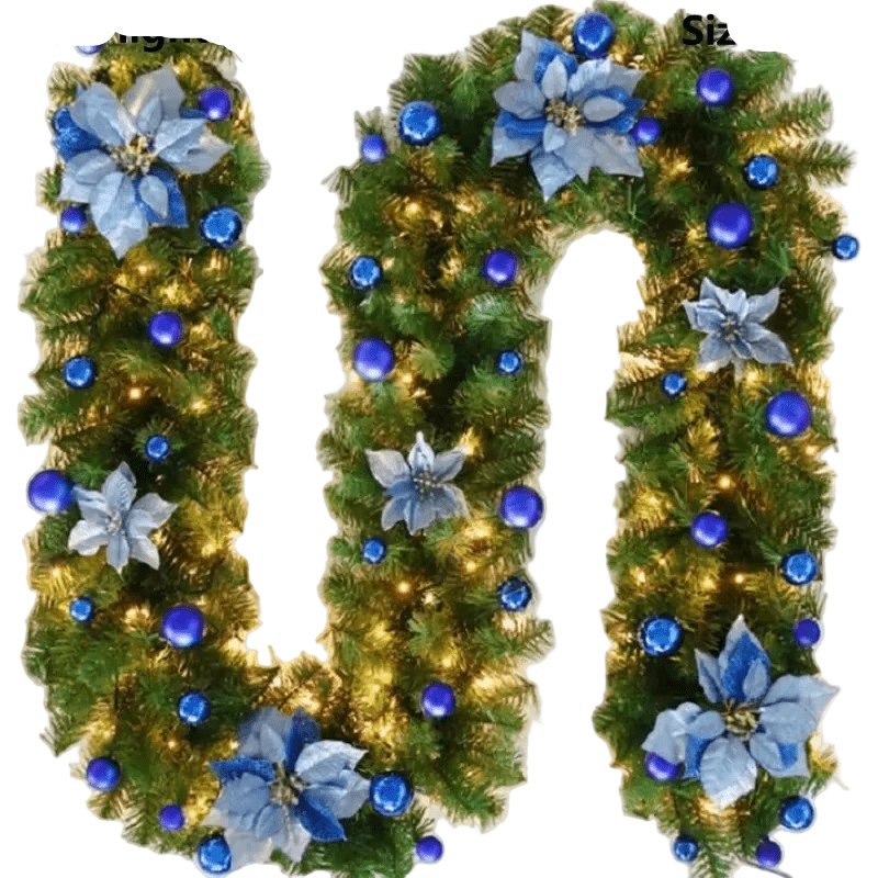 LumiRotan Kerstslinger – Verlichte Rotan Slinger met Warme LED’s voor Feestelijke Decoratie