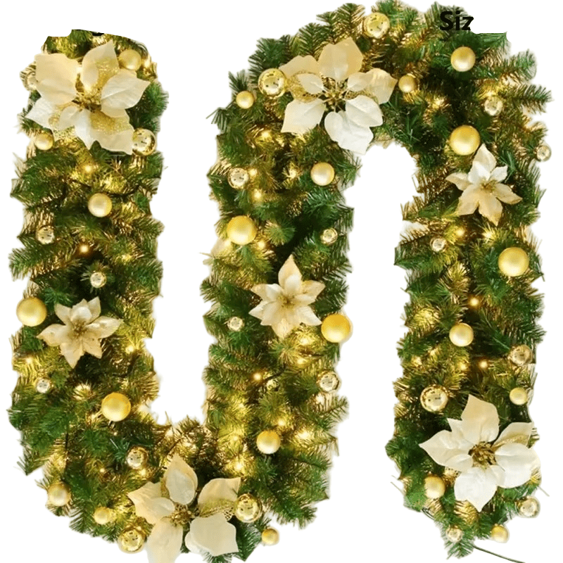 LumiRotan Kerstslinger – Verlichte Rotan Slinger met Warme LED’s voor Feestelijke Decoratie