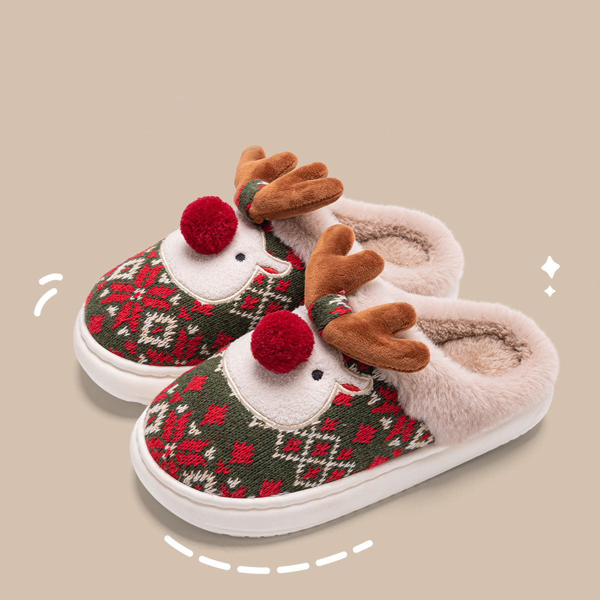 Kerst Huissloffen met Geborduurde Stof