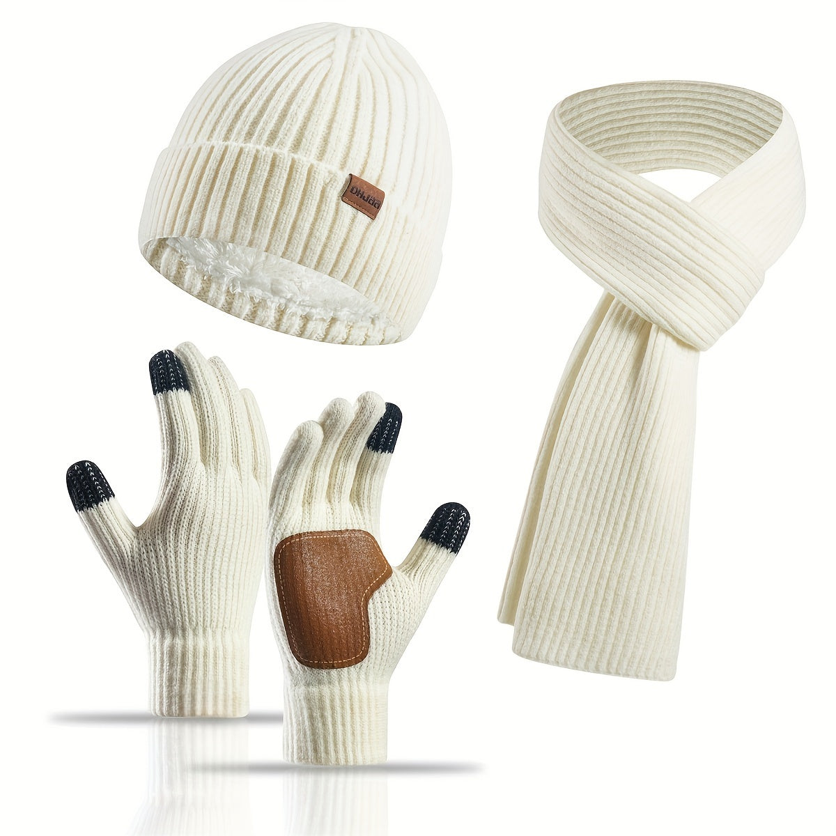 Wintercomfort Set – Gebreide Muts, Sjaal en Handschoenen voor Unisex