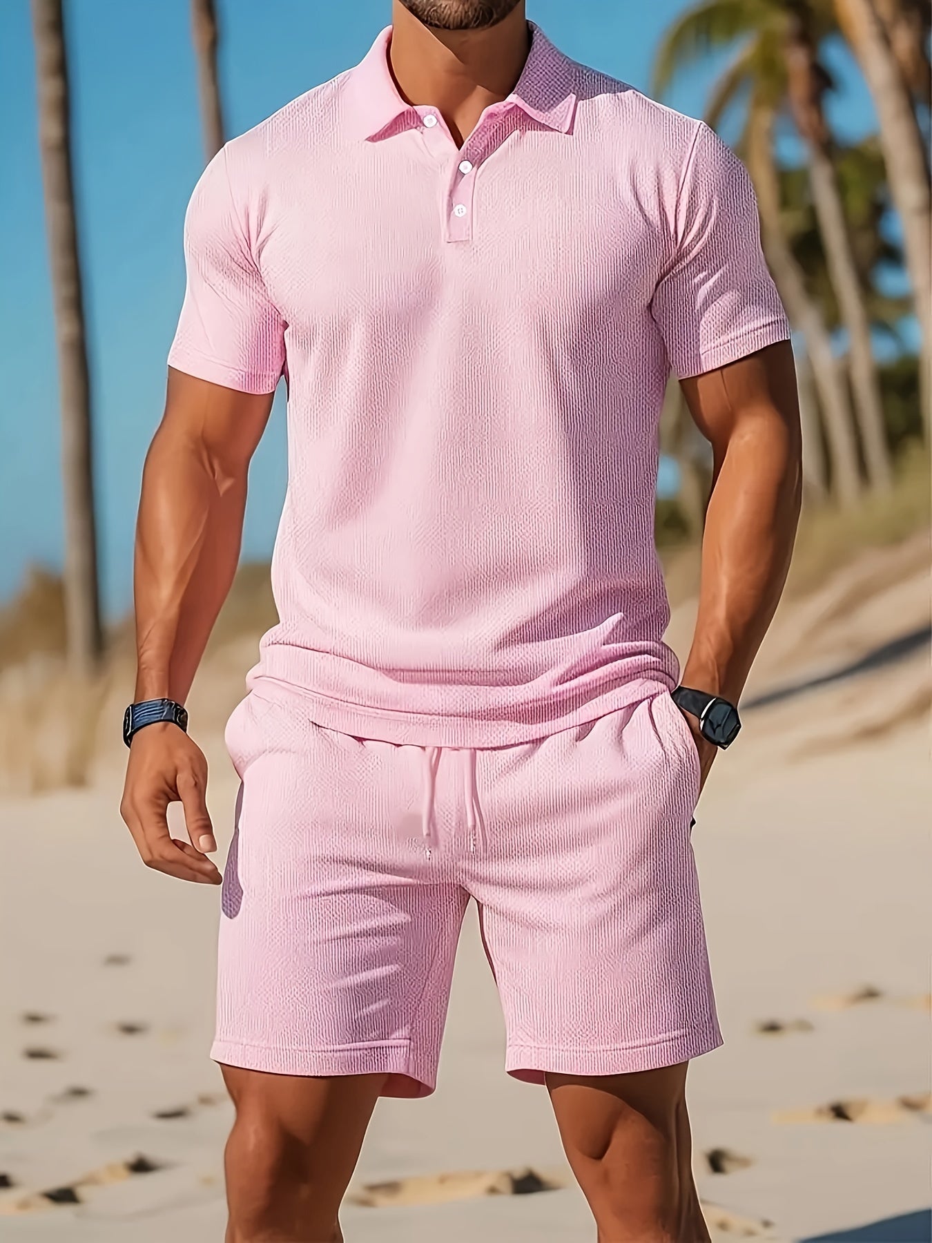 SummerFlex Zomerset met Polo en Short in Ademend Structuurdesign